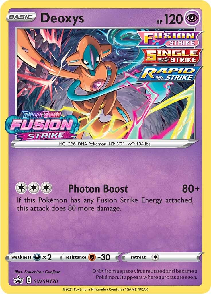 Deoxys (SWSH170) (Prerelease Promo) [Sword & Shield: Black Star Promos] | Kessel Run Games Inc. 