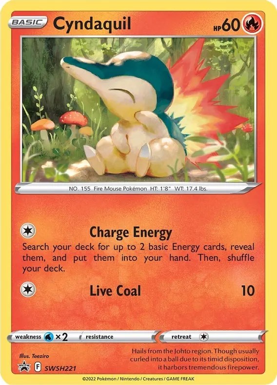 Cyndaquil (SWSH221) (Cosmos Holo) [Sword & Shield: Black Star Promos] | Kessel Run Games Inc. 