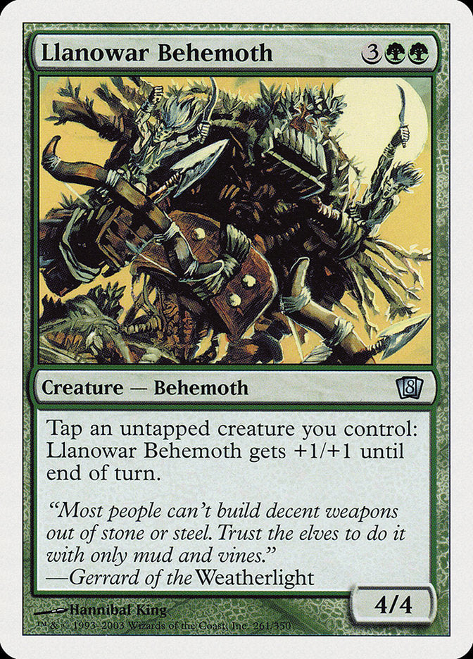 Llanowar Behemoth (8th Edition) [Oversize Cards] | Kessel Run Games Inc. 