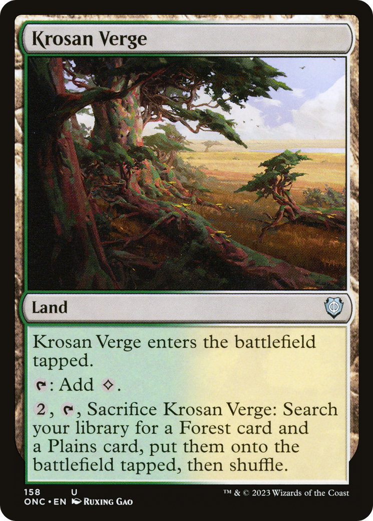 Krosan Verge [Phyrexia: All Will Be One Commander] | Kessel Run Games Inc. 