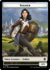 Human // Soldier Double-Sided Token [Bloomburrow Commander Tokens] | Kessel Run Games Inc. 