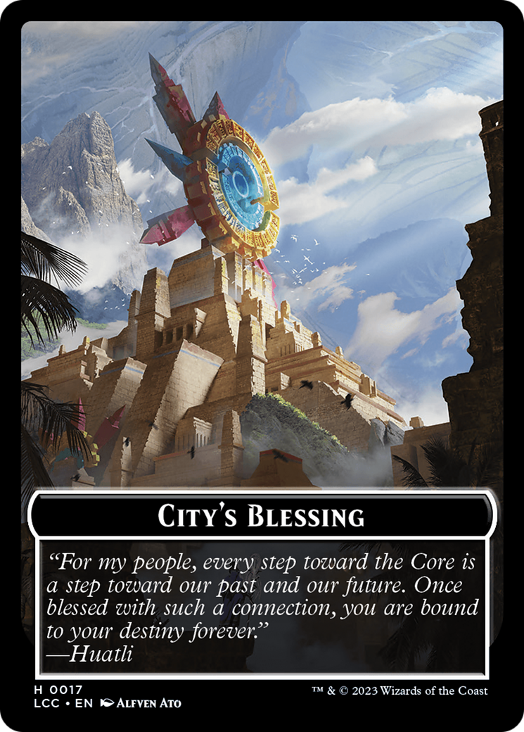 City's Blessing // Vampire (0004) Double-Sided Token [The Lost Caverns of Ixalan Commander Tokens] | Kessel Run Games Inc. 