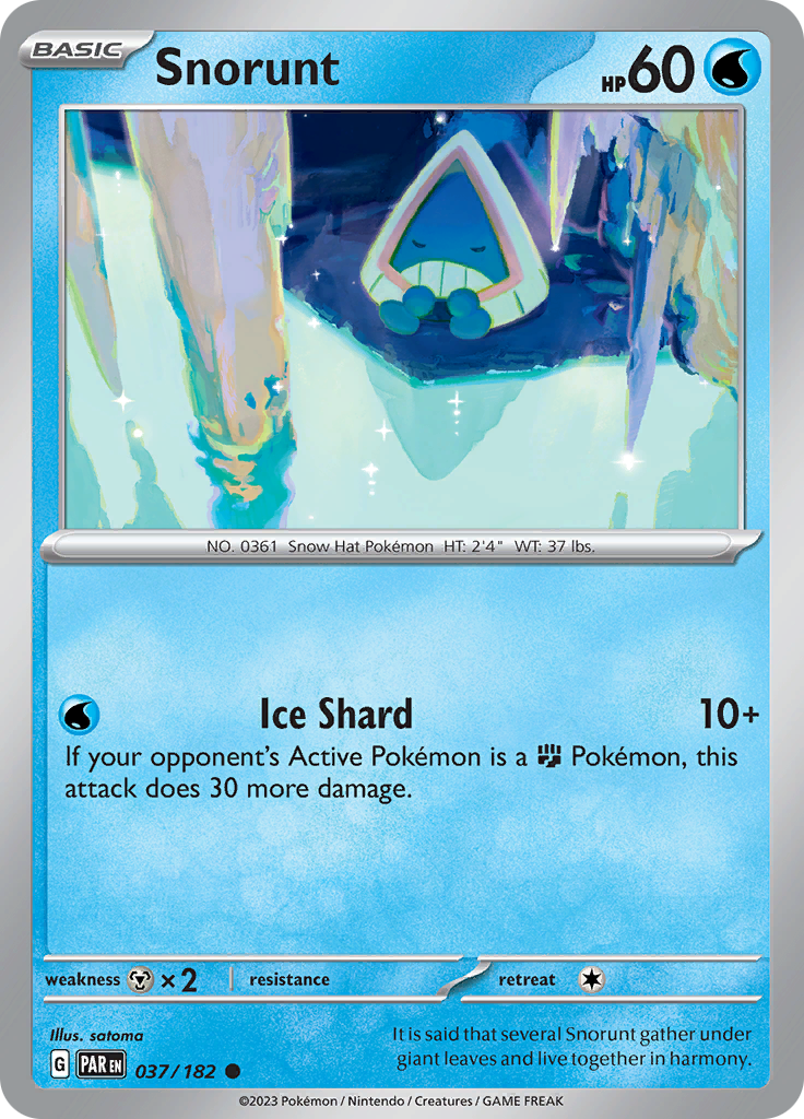 Snorunt (037/182) [Scarlet & Violet: Paradox Rift] | Kessel Run Games Inc. 