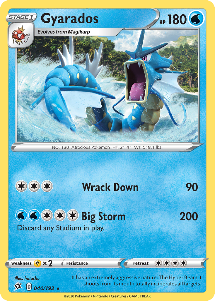 Gyarados (040/192) [Sword & Shield: Rebel Clash] | Kessel Run Games Inc. 