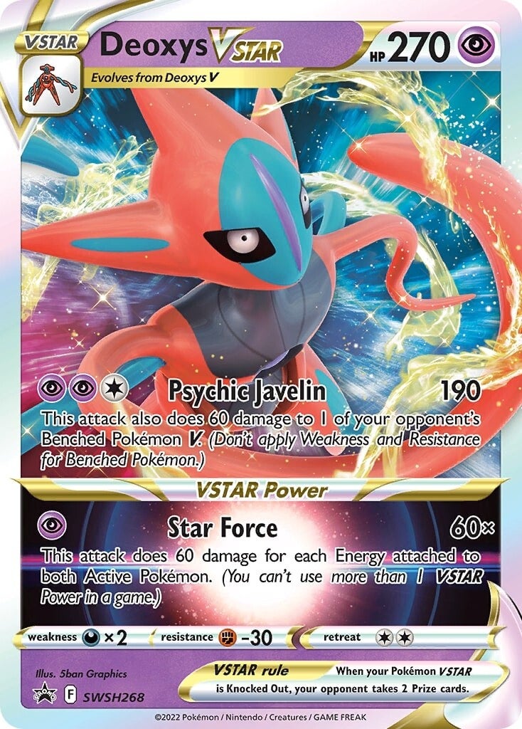 Deoxys VSTAR (SWSH268) (Jumbo Card) [Sword & Shield: Black Star Promos] | Kessel Run Games Inc. 