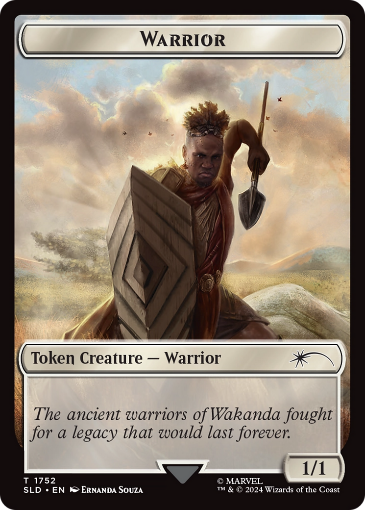 Warrior Token (Rainbow Foil) [Secret Lair Drop Series] | Kessel Run Games Inc. 