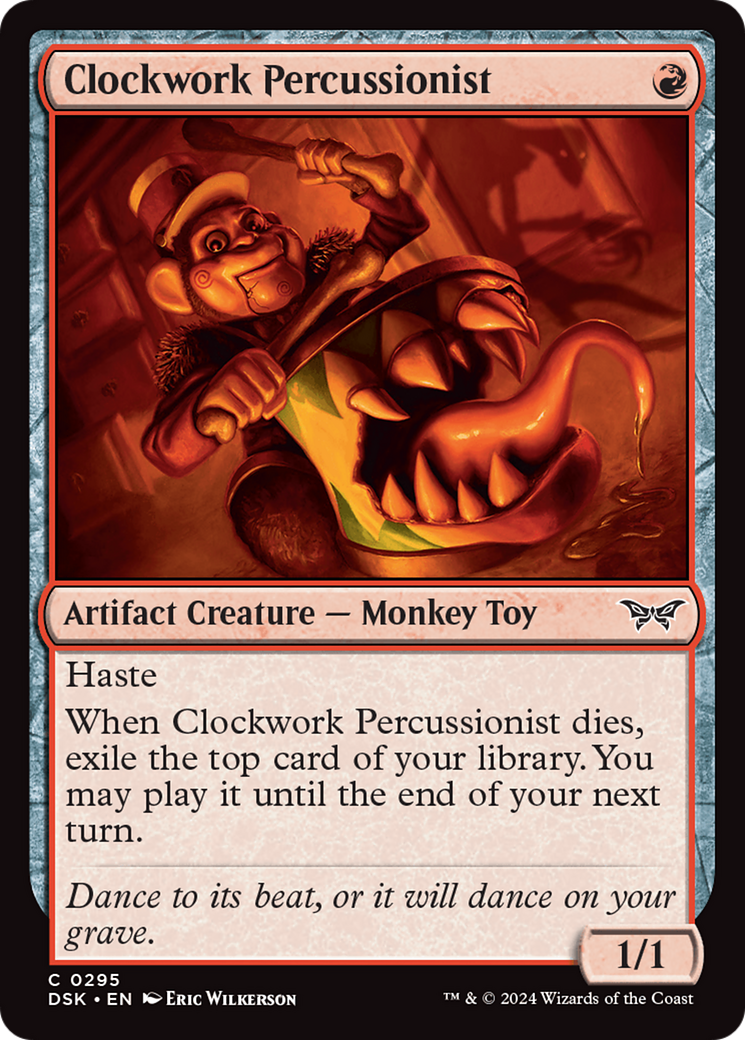 Clockwork Percussionist (0295) [Duskmourn: House of Horror] | Kessel Run Games Inc. 