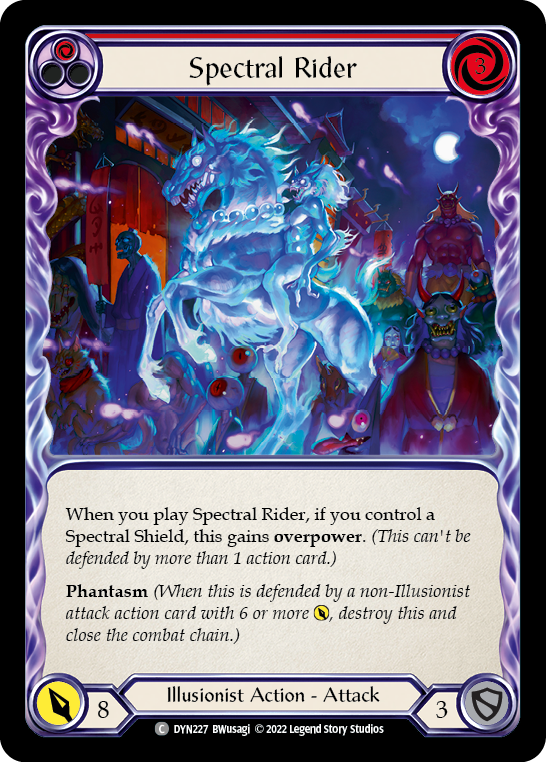 Spectral Rider (Red) [DYN227] (Dynasty)  Rainbow Foil | Kessel Run Games Inc. 