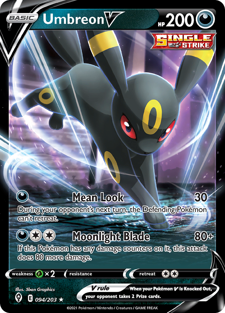 Umbreon V (094/203) (Intro Deck) [Sword & Shield: Evolving Skies] | Kessel Run Games Inc. 