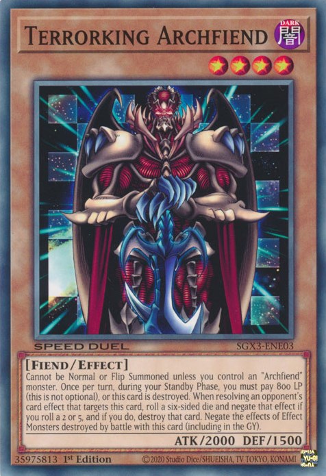 Terrorking Archfiend [SGX3-ENE03] Common | Kessel Run Games Inc. 