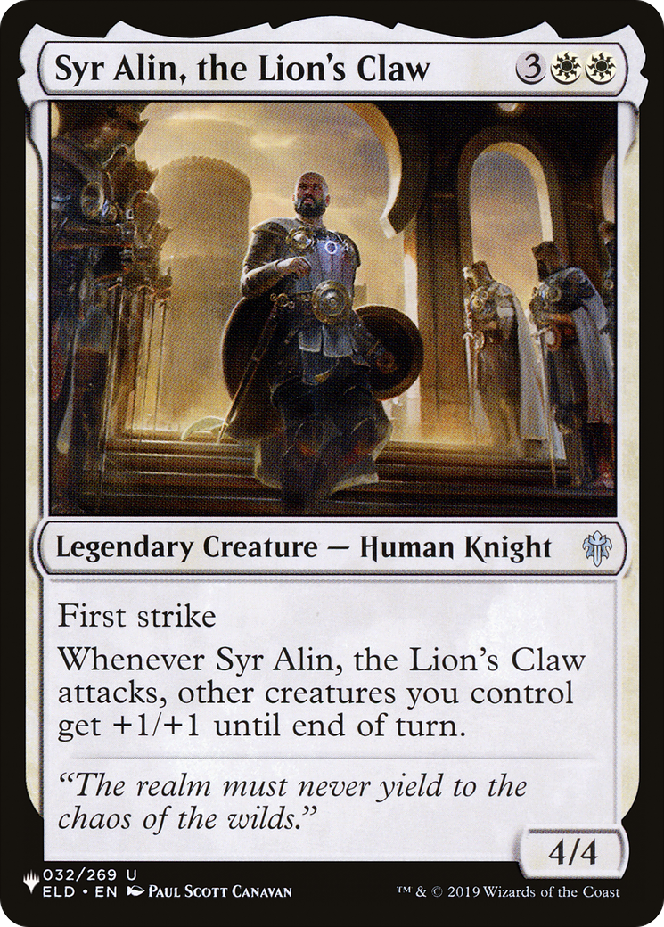 Syr Alin, the Lion's Claw [The List Reprints] | Kessel Run Games Inc. 