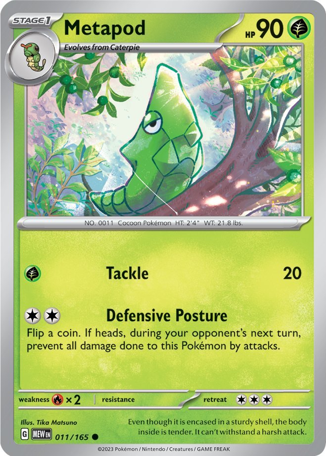 Metapod (011/165) [Scarlet & Violet: 151] | Kessel Run Games Inc. 