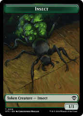 Insect // Elemental (0017) Double-Sided Token [Outlaws of Thunder Junction Commander Tokens] | Kessel Run Games Inc. 