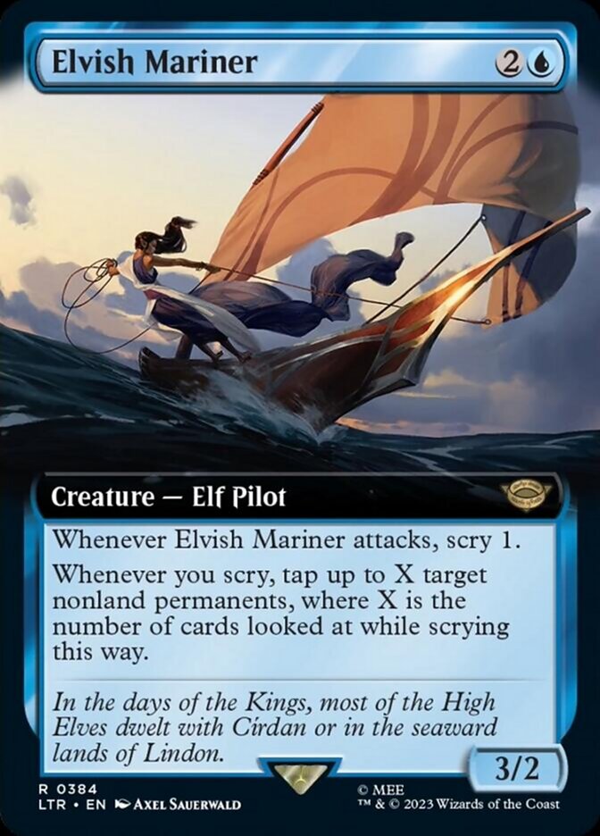 Elvish Mariner (Extended Art) [The Lord of the Rings: Tales of Middle-Earth] | Kessel Run Games Inc. 