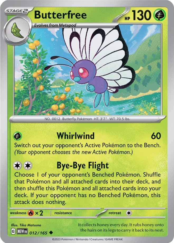 Butterfree (012/165) [Scarlet & Violet: 151] | Kessel Run Games Inc. 