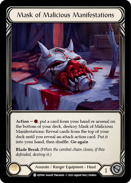 Mask of Malicious Manifestations [RIP004] (Outsiders Riptide Blitz Deck) | Kessel Run Games Inc. 