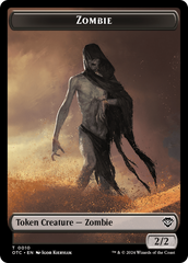 Zombie // Ox Warrior Double-Sided Token [Outlaws of Thunder Junction Commander Tokens] | Kessel Run Games Inc. 