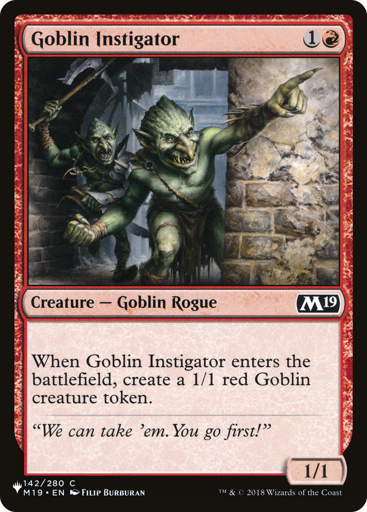 Goblin Instigator [The List Reprints] | Kessel Run Games Inc. 