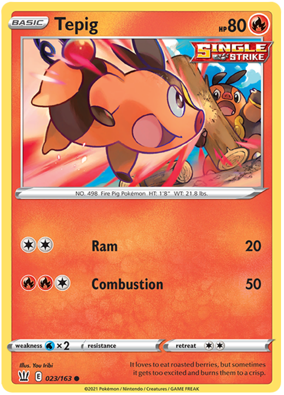 Tepig (023/163) [Sword & Shield: Battle Styles] | Kessel Run Games Inc. 