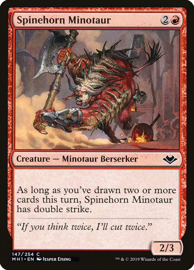 Spinehorn Minotaur [Modern Horizons] | Kessel Run Games Inc. 