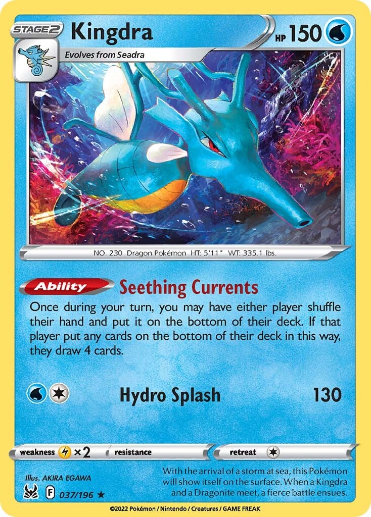 Kingdra (037/196) (Theme Deck Exclusive) [Sword & Shield: Lost Origin] | Kessel Run Games Inc. 