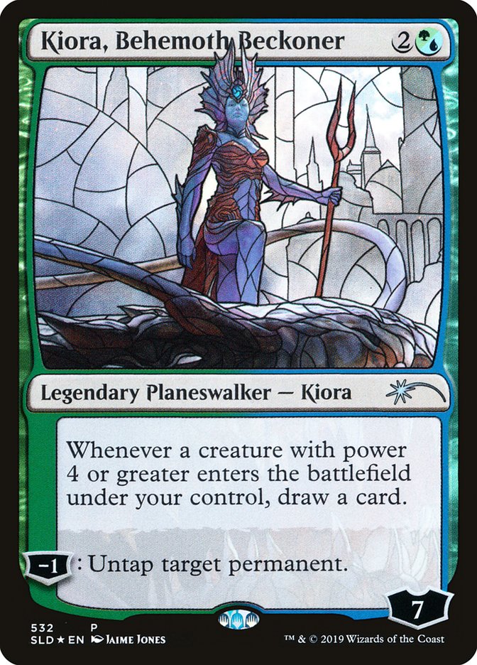 Kiora, Behemoth Beckoner (Stained Glass) [Secret Lair Drop Promos] | Kessel Run Games Inc. 