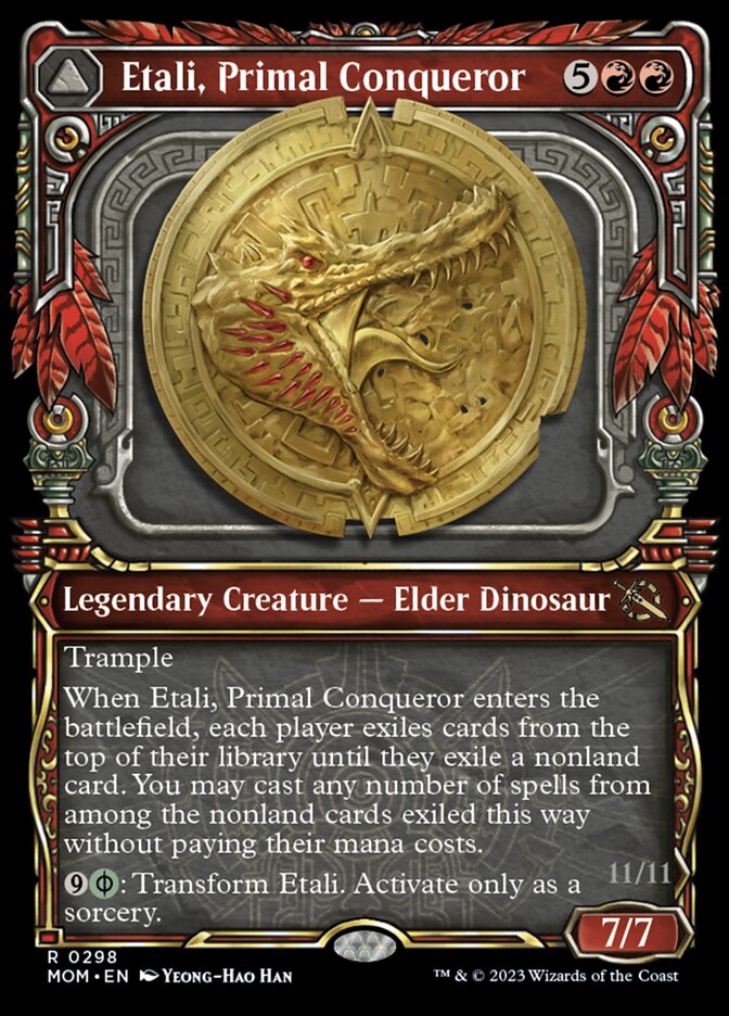 Etali, Primal Conqueror // Etali, Primal Sickness (Showcase Planar Booster Fun) [March of the Machine] | Kessel Run Games Inc. 