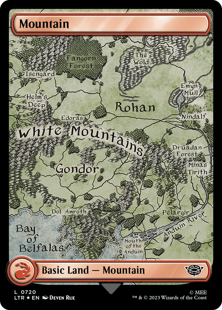 Mountain (720) (Surge Foil) [The Lord of the Rings: Tales of Middle-Earth] | Kessel Run Games Inc. 