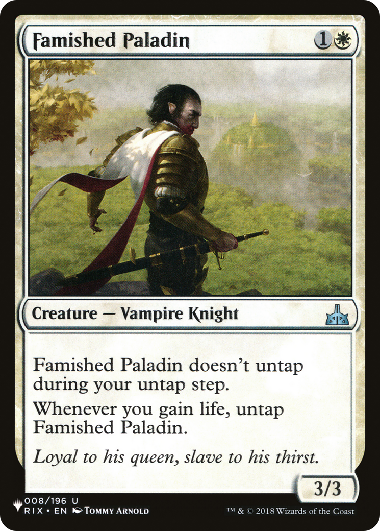 Famished Paladin [The List] | Kessel Run Games Inc. 
