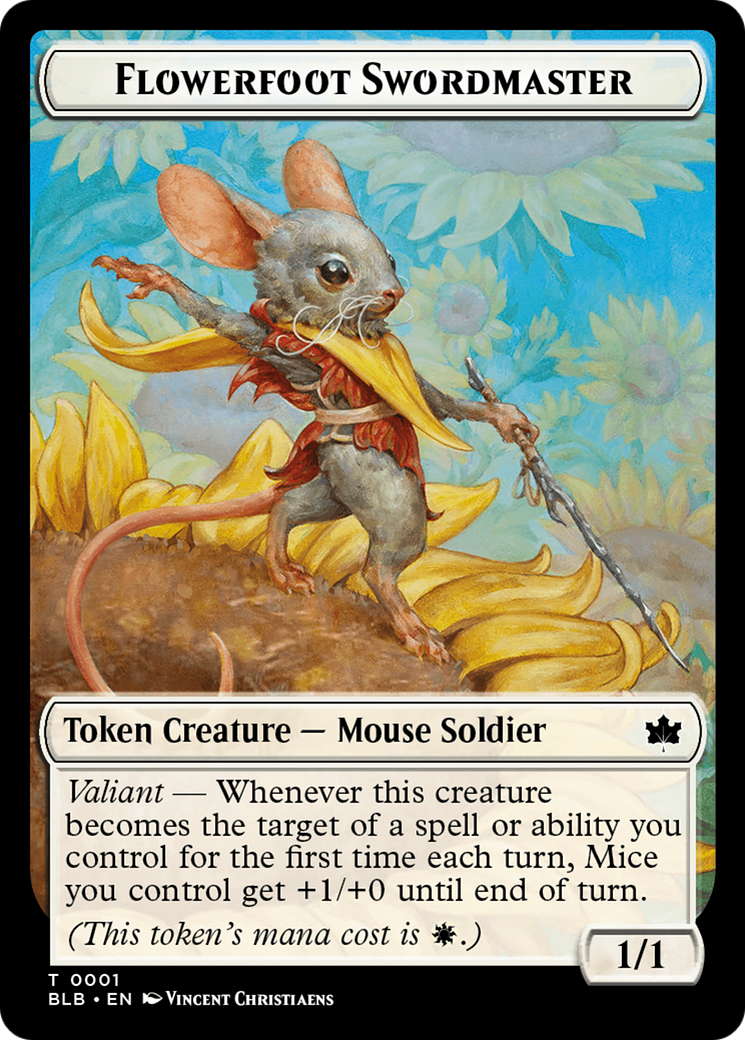 Rabbit // Flowerfoot Swordmaster Double-Sided Token [Bloomburrow Tokens] | Kessel Run Games Inc. 