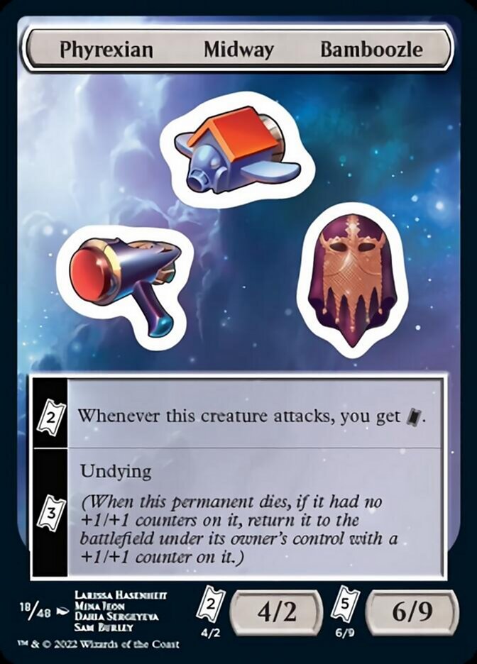 Phyrexian Midway Bamboozle [Unfinity Stickers] | Kessel Run Games Inc. 