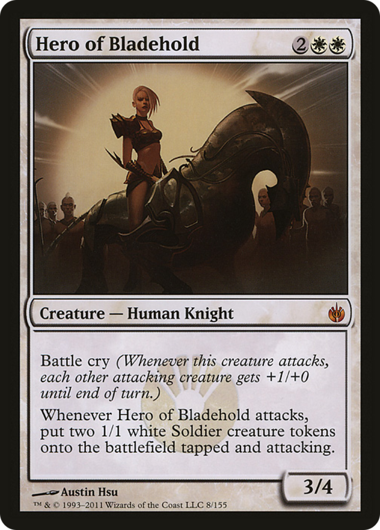 Hero of Bladehold (Mirrodin Besieged) (Oversized) [Oversize Cards] | Kessel Run Games Inc. 