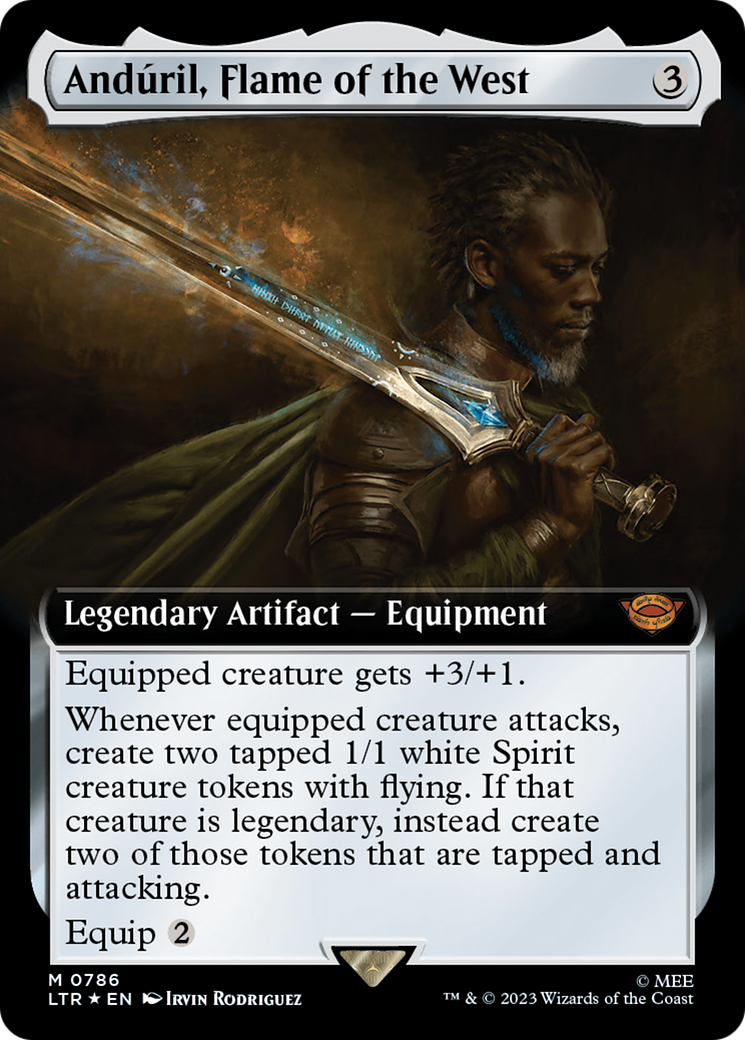 Anduril, Flame of the West (Extended Art) (Surge Foil) [The Lord of the Rings: Tales of Middle-Earth] | Kessel Run Games Inc. 