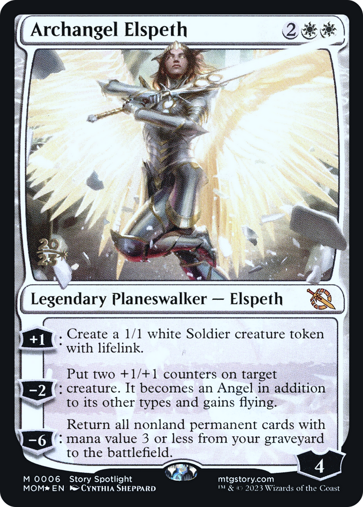 Archangel Elspeth [March of the Machine Prerelease Promos] | Kessel Run Games Inc. 