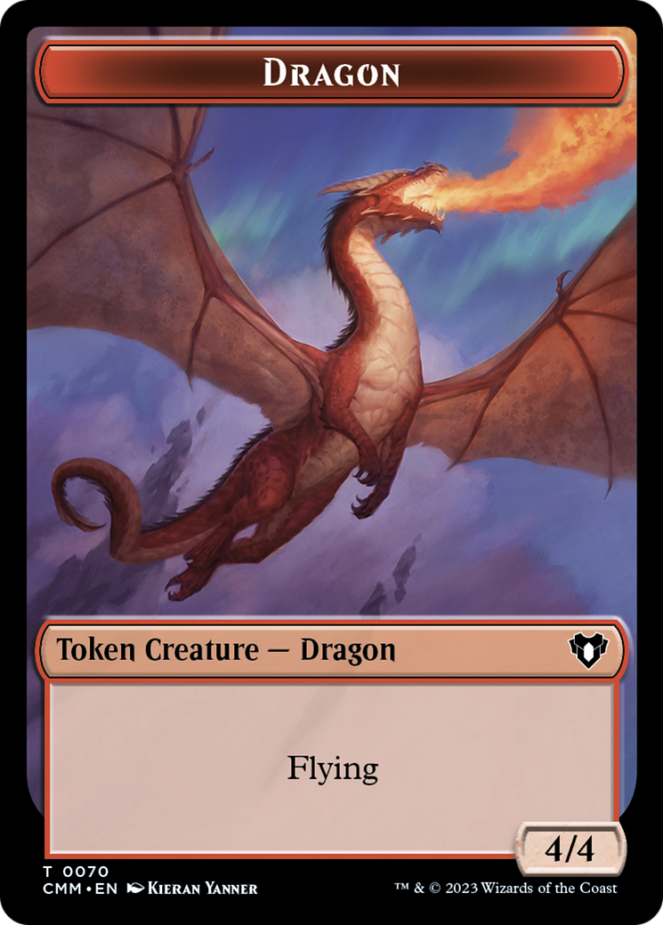 Dragon // Kor Ally Double-Sided Token [Commander Masters Tokens] | Kessel Run Games Inc. 