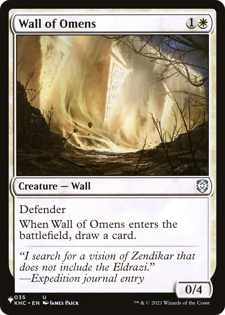 Wall of Omens (KHC) [The List] | Kessel Run Games Inc. 