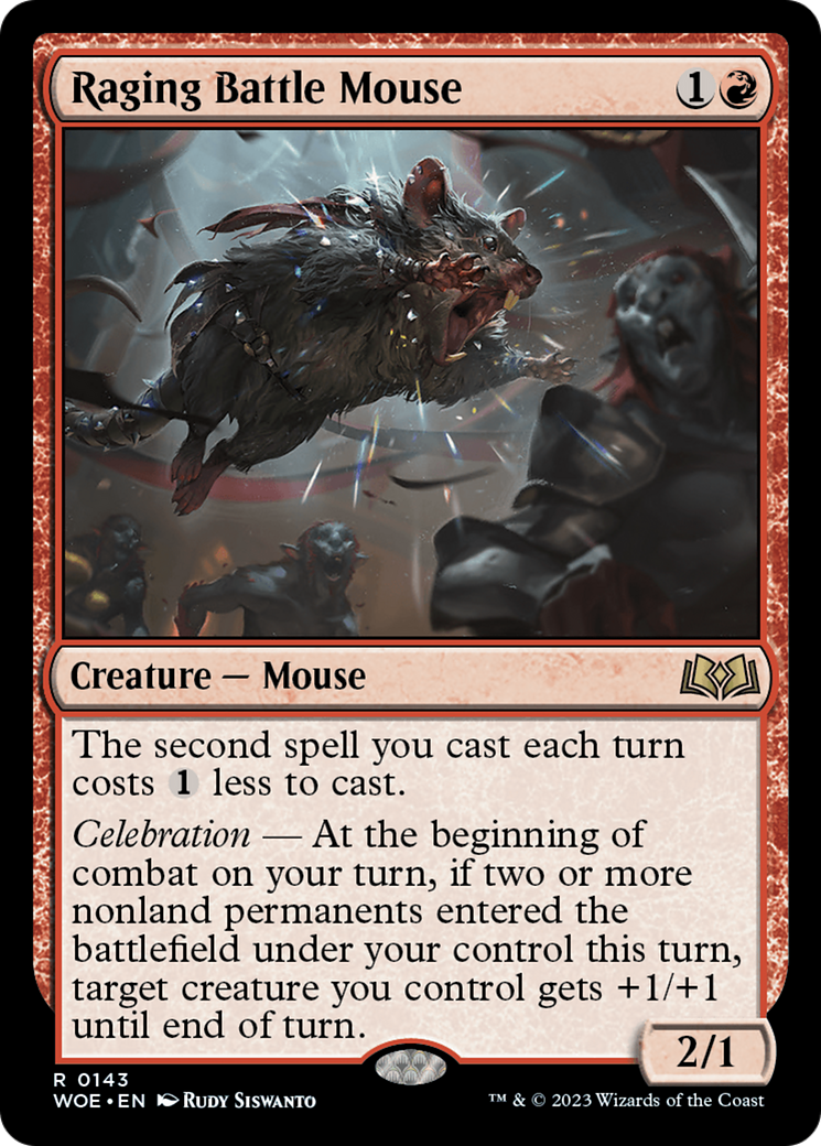 Raging Battle Mouse [Wilds of Eldraine] | Kessel Run Games Inc. 