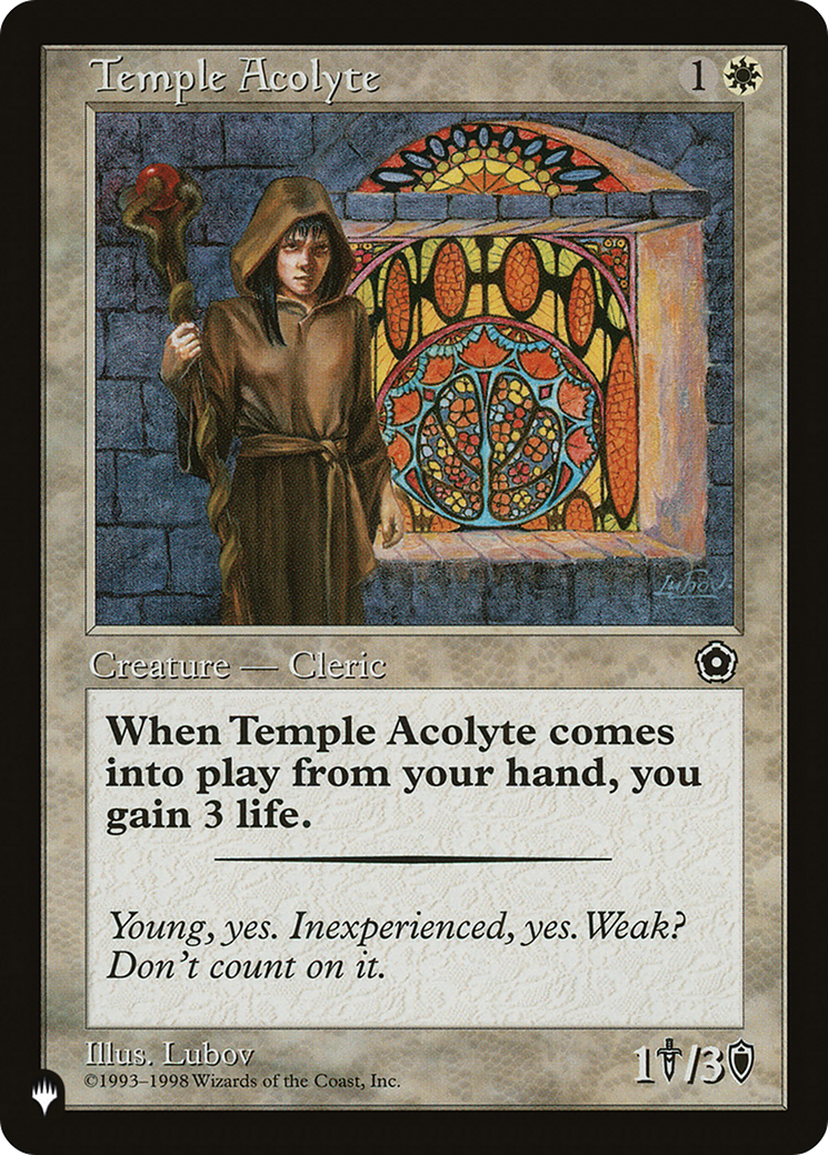 Temple Acolyte [The List Reprints] | Kessel Run Games Inc. 