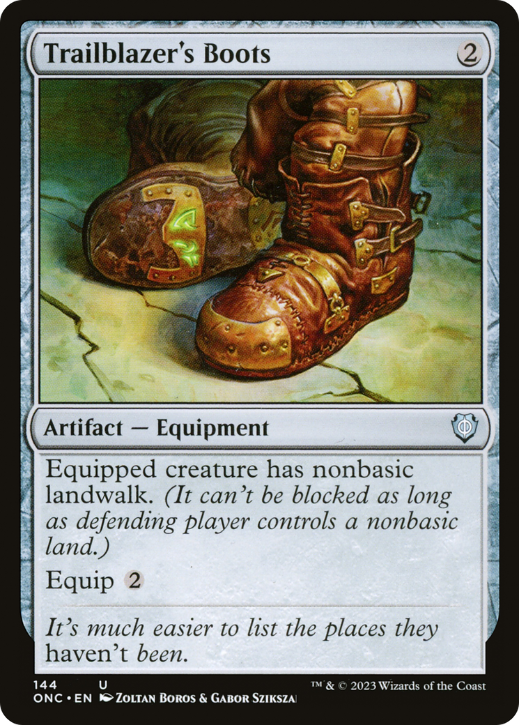 Trailblazer's Boots [Phyrexia: All Will Be One Commander] | Kessel Run Games Inc. 