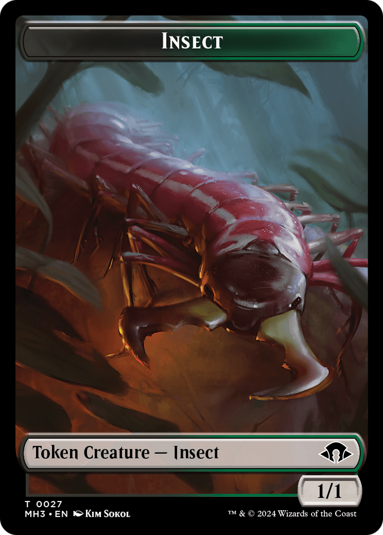 Zombie // Insect (0027) Double-Sided Token [Modern Horizons 3 Tokens] | Kessel Run Games Inc. 