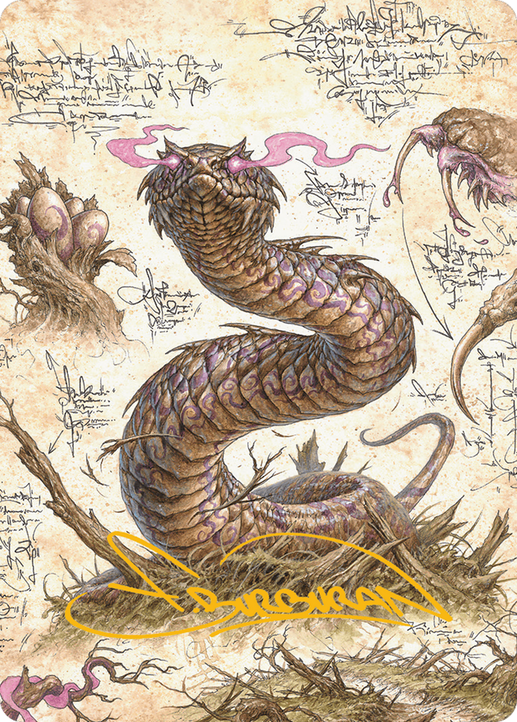 Rottenmouth Viper Art Card (Gold-Stamped Signature) [Bloomburrow Art Series] | Kessel Run Games Inc. 