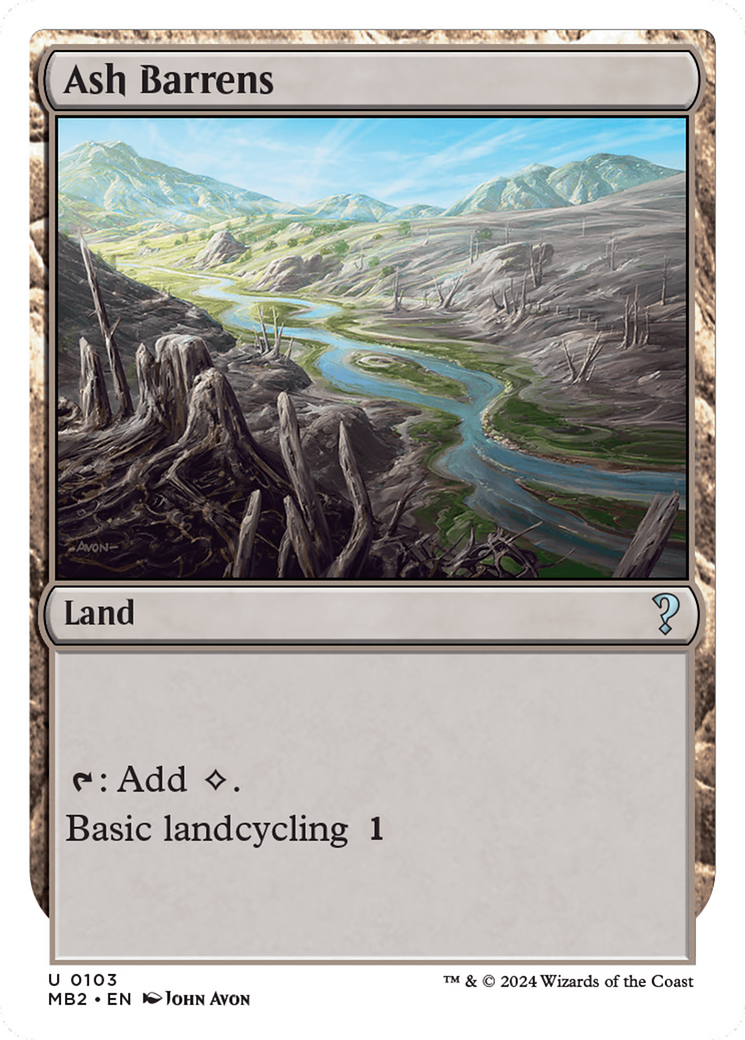 Ash Barrens (White Border) [Mystery Booster 2] | Kessel Run Games Inc. 