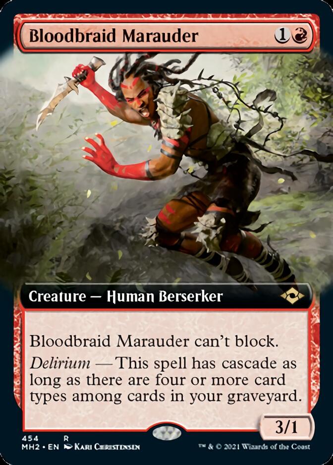 Bloodbraid Marauder (Extended Art) [Modern Horizons 2] | Kessel Run Games Inc. 