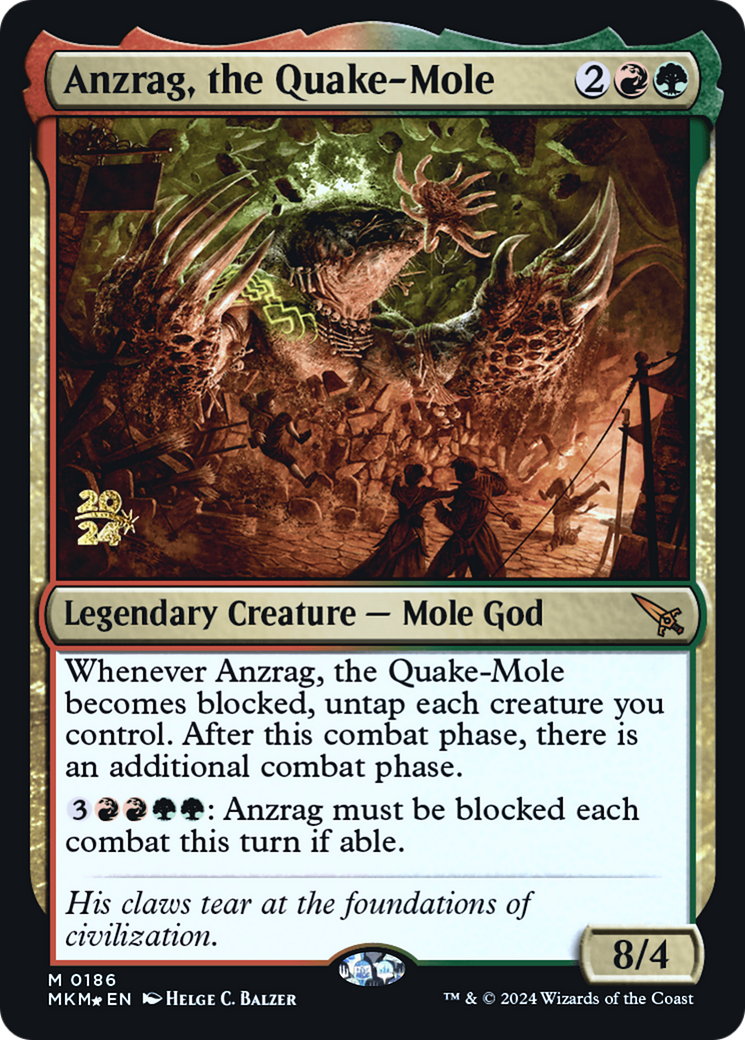 Anzrag, the Quake-Mole [Murders at Karlov Manor Prerelease Promos] | Kessel Run Games Inc. 