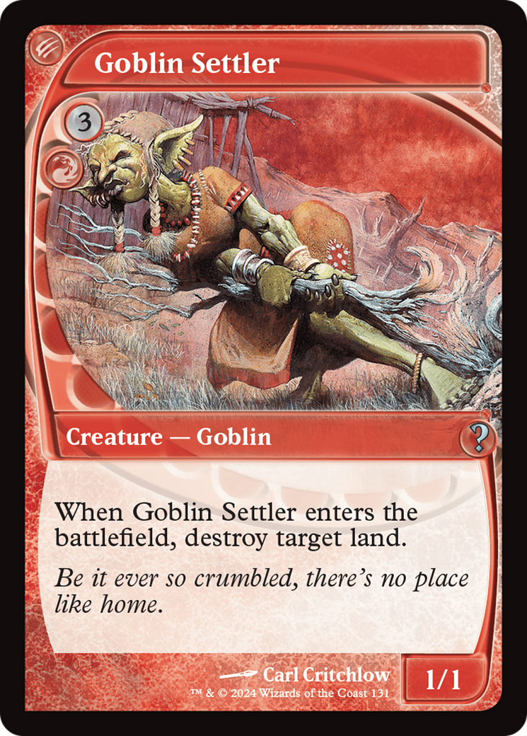 Goblin Settler (Future Sight) [Mystery Booster 2] | Kessel Run Games Inc. 