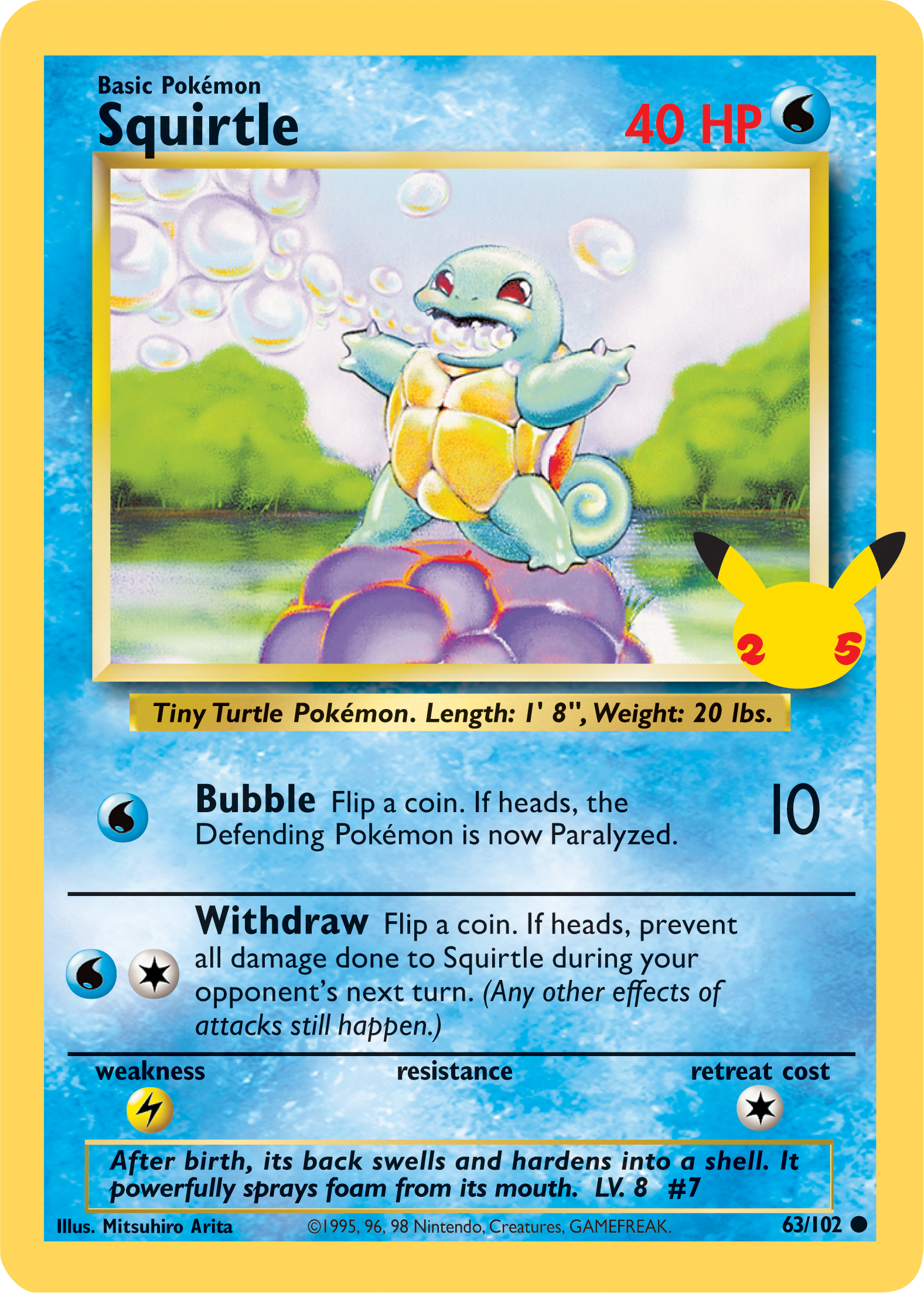 Squirtle (63/102) (Jumbo Card) [First Partner Pack] | Kessel Run Games Inc. 