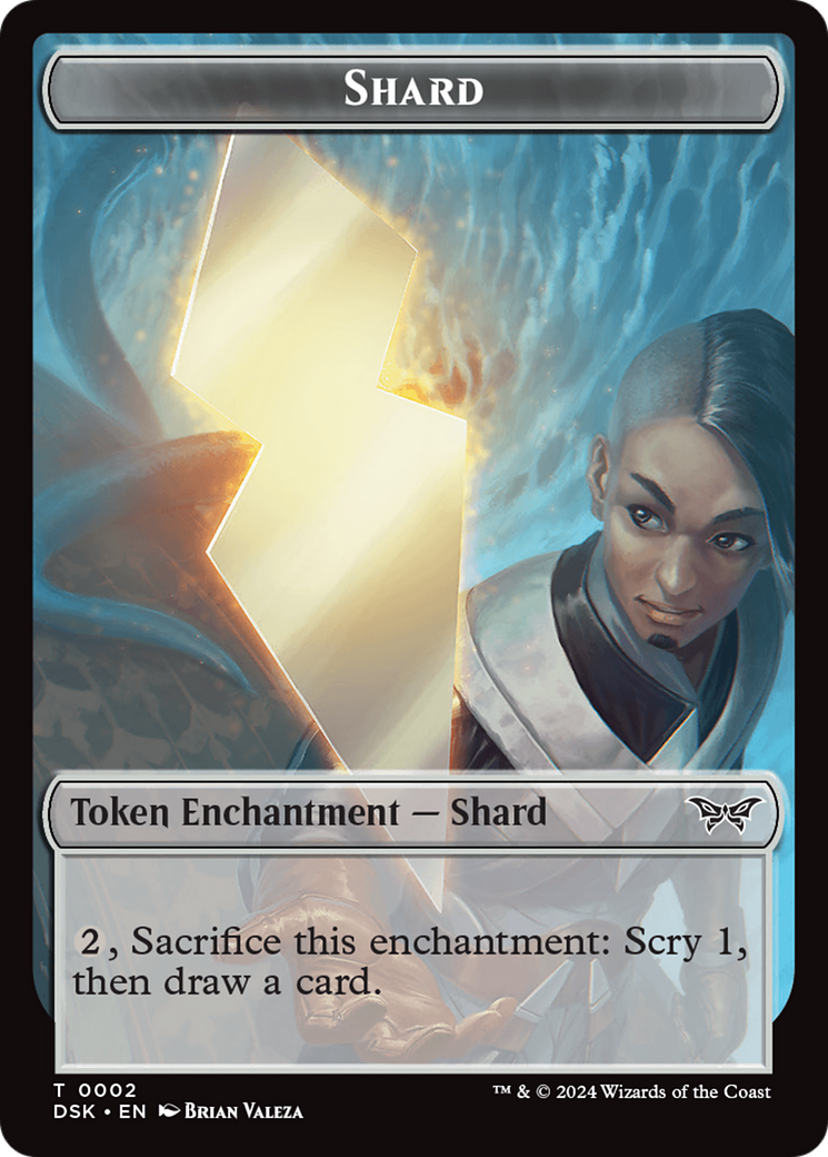 Glimmer // Shard Double-Sided Token [Duskmourn: House of Horror Tokens] | Kessel Run Games Inc. 