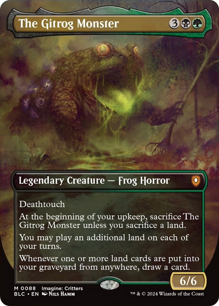 The Gitrog Monster (Borderless) [Bloomburrow Commander] | Kessel Run Games Inc. 