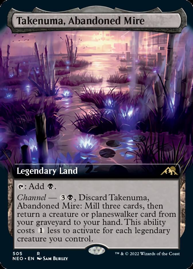 Takenuma, Abandoned Mire (Extended Art) [Kamigawa: Neon Dynasty] | Kessel Run Games Inc. 