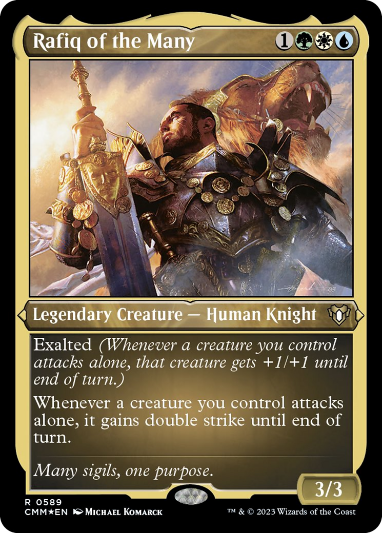 Rafiq of the Many (Foil Etched) [Commander Masters] | Kessel Run Games Inc. 